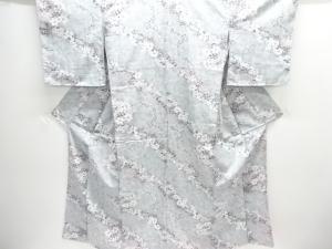 未使用品　疋田に花模様小紋着物